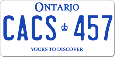 ON license plate CACS457