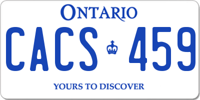 ON license plate CACS459