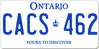 ON license plate CACS462