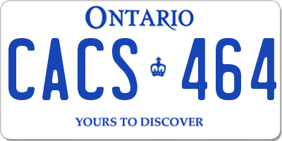 ON license plate CACS464