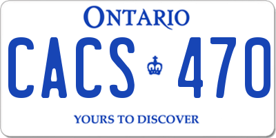 ON license plate CACS470