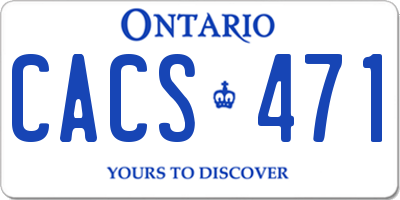 ON license plate CACS471