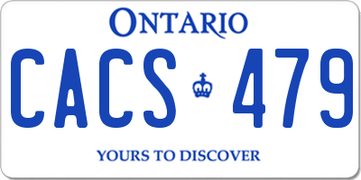 ON license plate CACS479