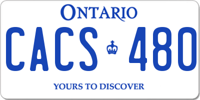 ON license plate CACS480