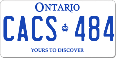 ON license plate CACS484