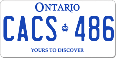 ON license plate CACS486