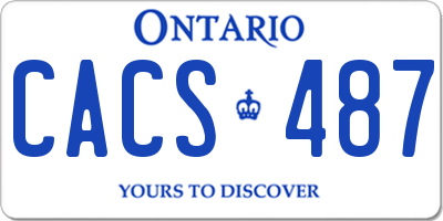 ON license plate CACS487