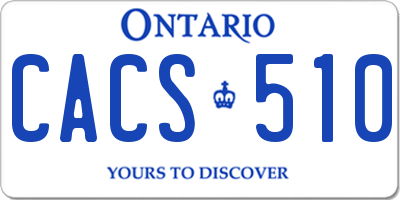 ON license plate CACS510