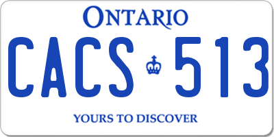 ON license plate CACS513