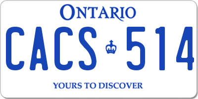 ON license plate CACS514