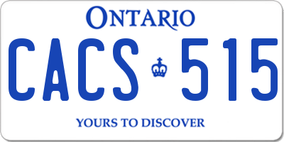 ON license plate CACS515