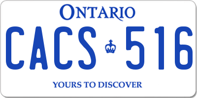 ON license plate CACS516