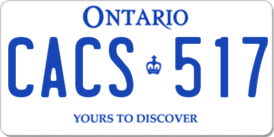 ON license plate CACS517