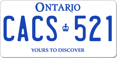 ON license plate CACS521