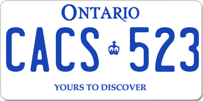 ON license plate CACS523