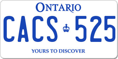 ON license plate CACS525