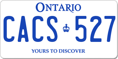 ON license plate CACS527