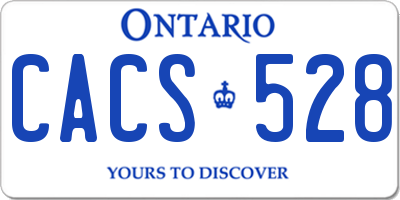 ON license plate CACS528