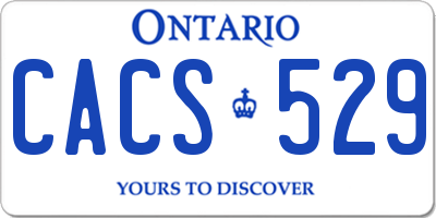 ON license plate CACS529