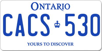 ON license plate CACS530