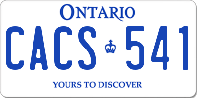 ON license plate CACS541