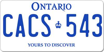 ON license plate CACS543