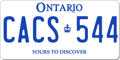 ON license plate CACS544