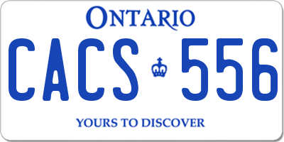 ON license plate CACS556