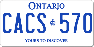 ON license plate CACS570