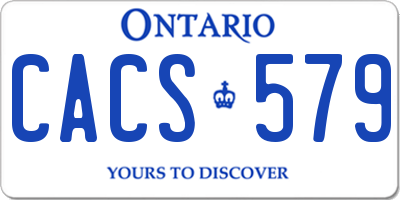 ON license plate CACS579