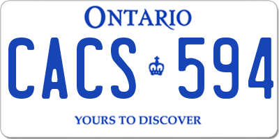 ON license plate CACS594