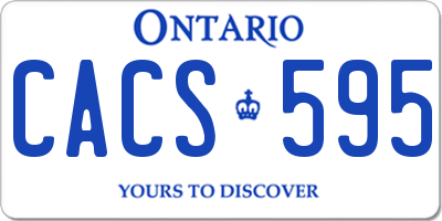 ON license plate CACS595