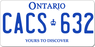 ON license plate CACS632