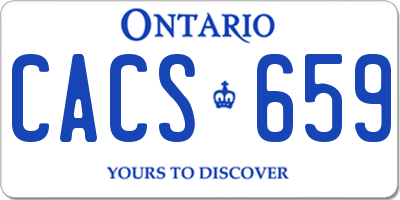 ON license plate CACS659