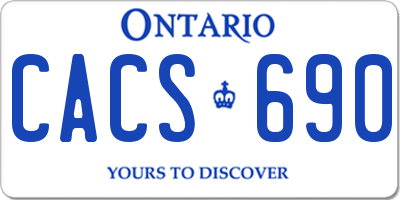 ON license plate CACS690