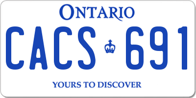 ON license plate CACS691