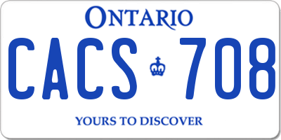 ON license plate CACS708