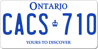 ON license plate CACS710