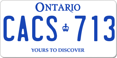 ON license plate CACS713