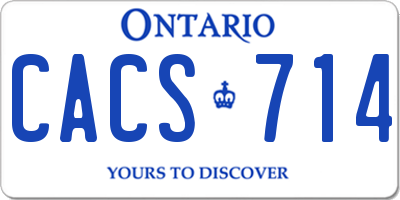 ON license plate CACS714