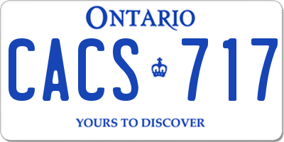 ON license plate CACS717