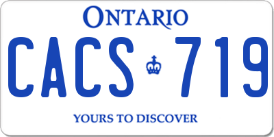 ON license plate CACS719