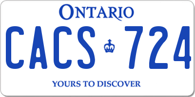 ON license plate CACS724