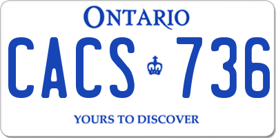 ON license plate CACS736