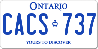 ON license plate CACS737