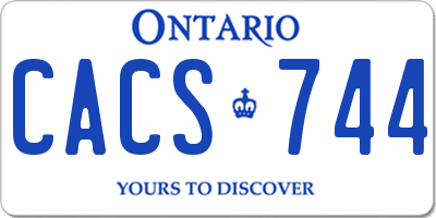 ON license plate CACS744