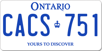 ON license plate CACS751