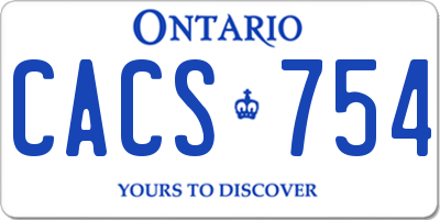 ON license plate CACS754