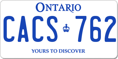 ON license plate CACS762