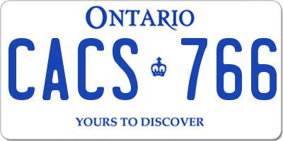 ON license plate CACS766